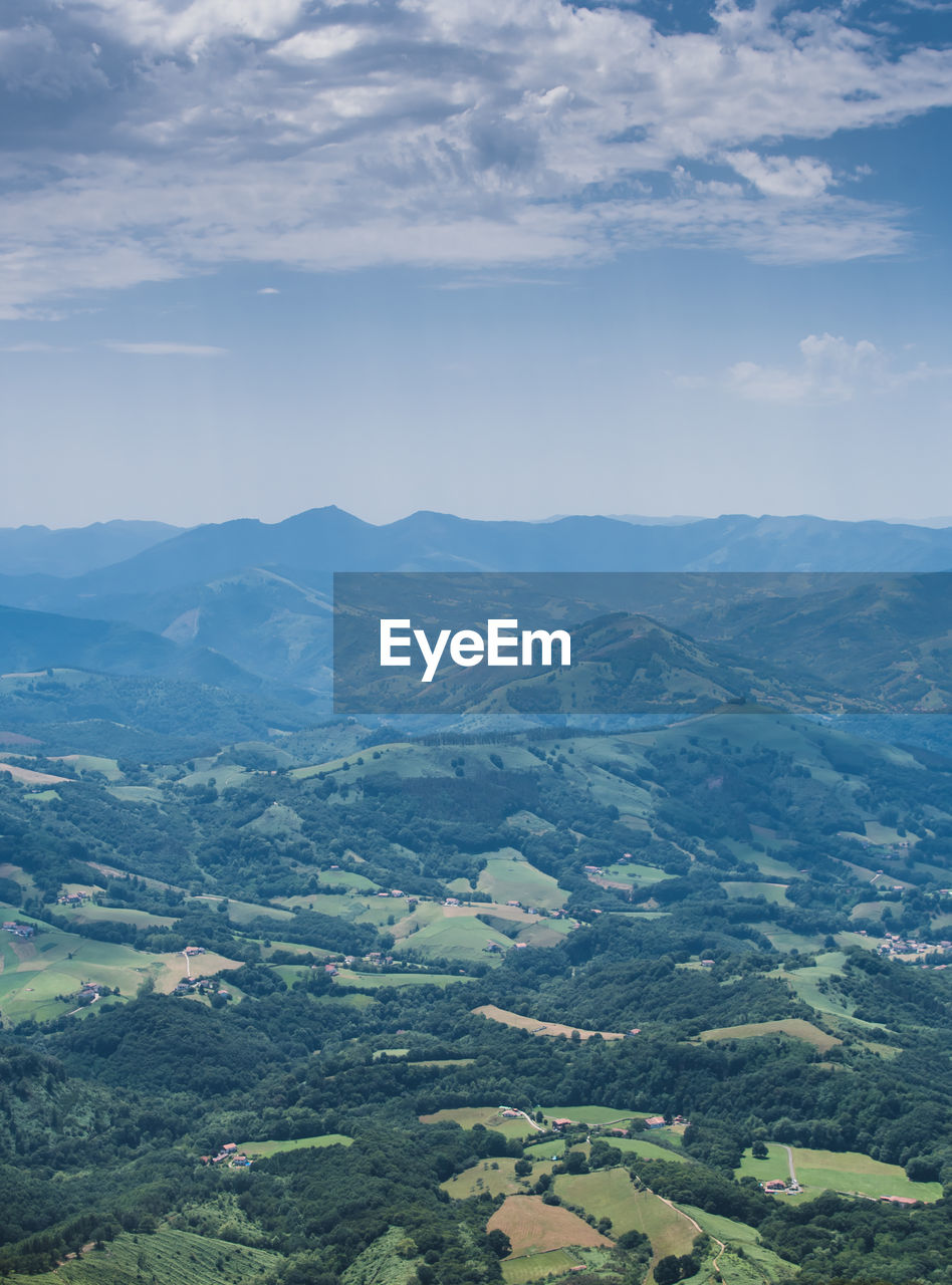 SCENIC VIEW OF LANDSCAPE AND MOUNTAINS AGAINST SKY