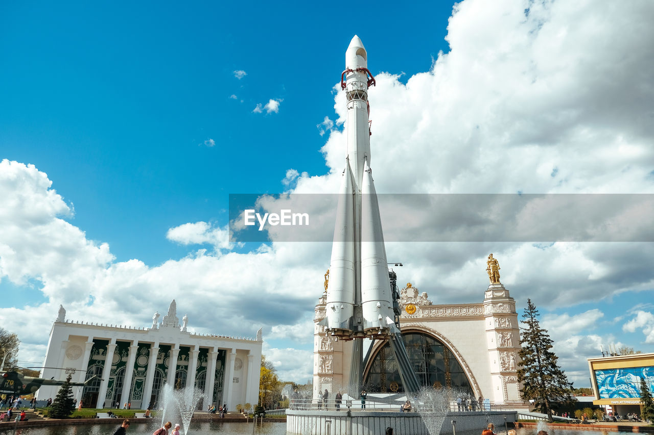 Real rocket in the vdnkh museum. sights of russia. what to see in moscow, tourist content