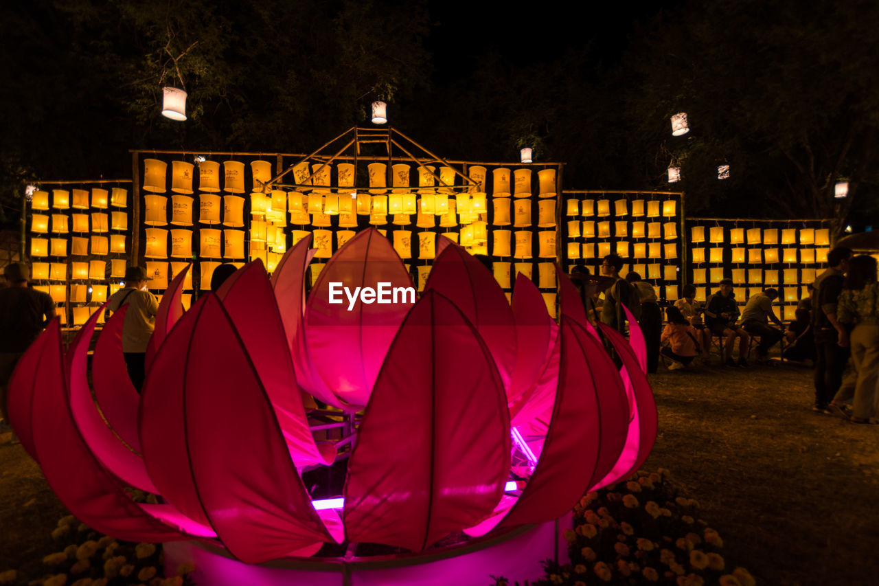 Loi krathong festival at sukhothai historical park, thailand