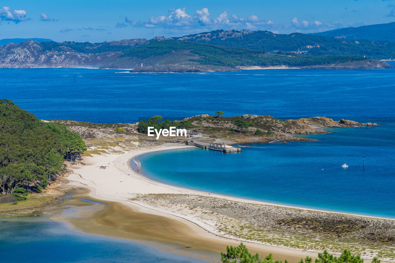 high angle view of sea against sky