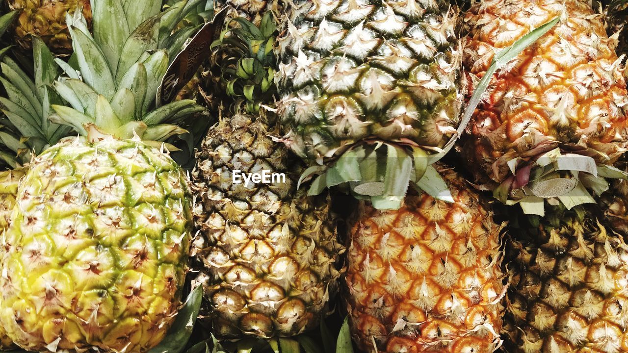 Full frame shot of fruits for sale in market