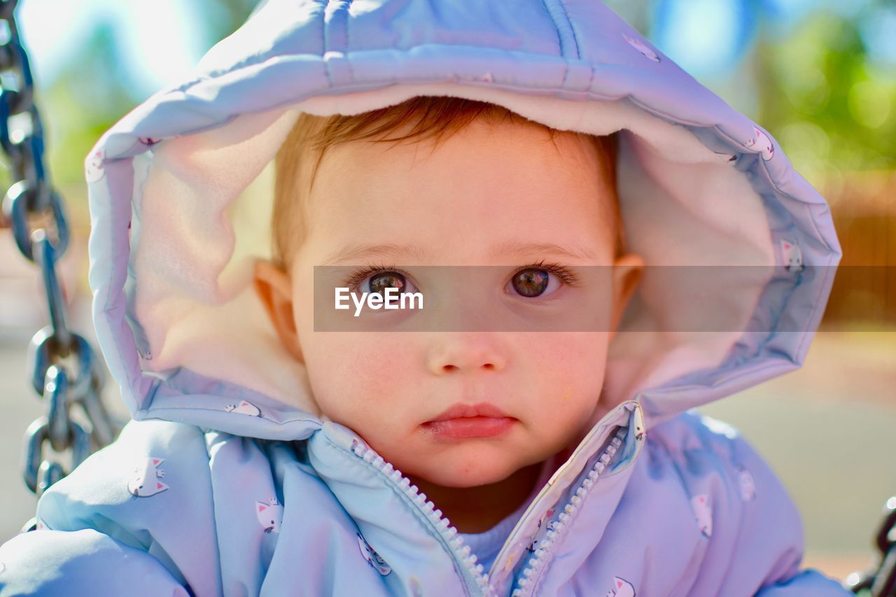 CLOSE-UP PORTRAIT OF CUTE BABY GIRL