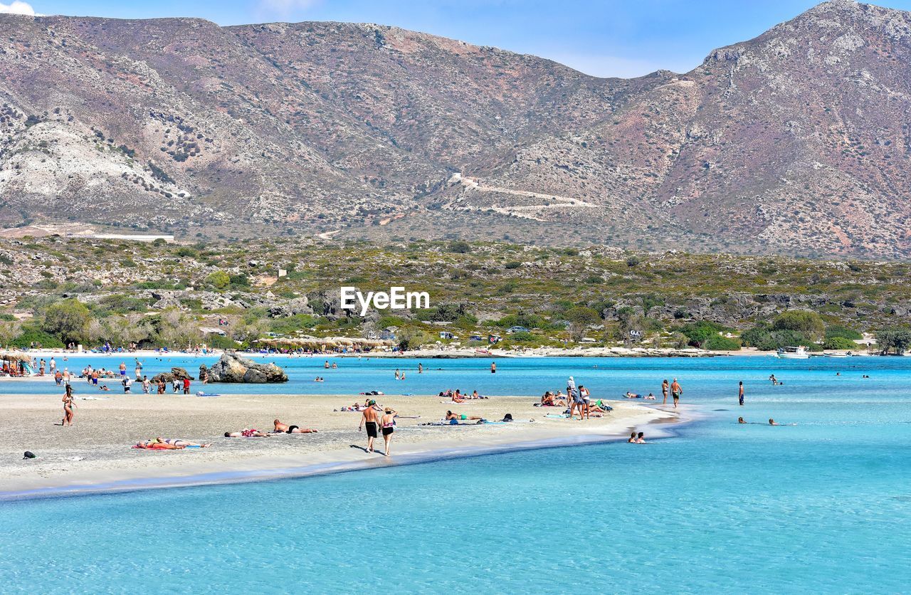 Group of people on beach