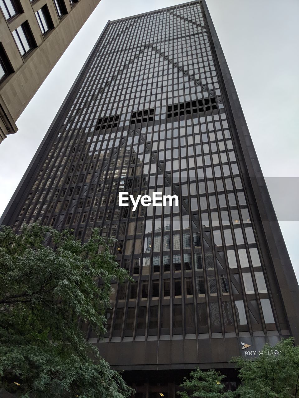 Low angle view of modern building against sky