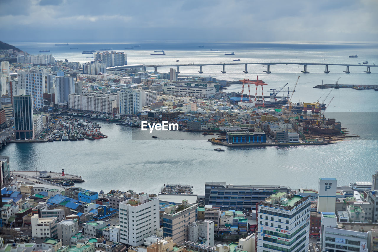 high angle view of cityscape