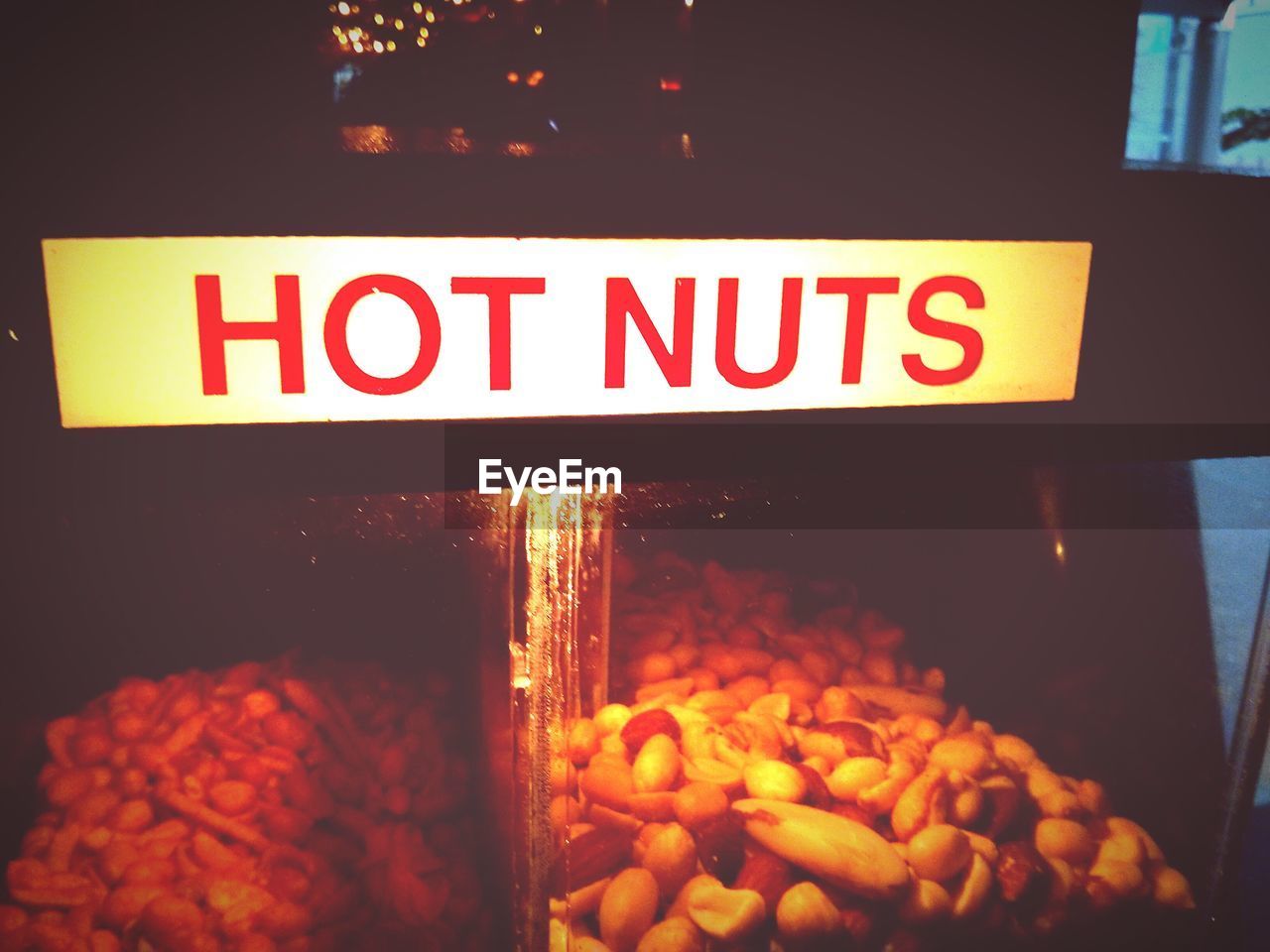 Hot nuts for sale at night