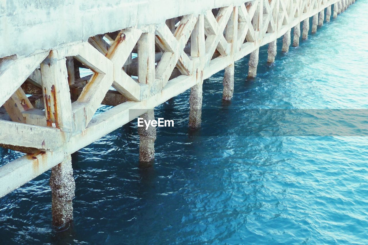 VIEW OF BUILT STRUCTURE IN WATER