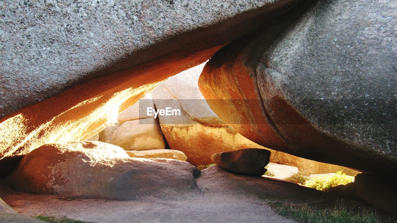 ROCK FORMATION IN SUNLIGHT