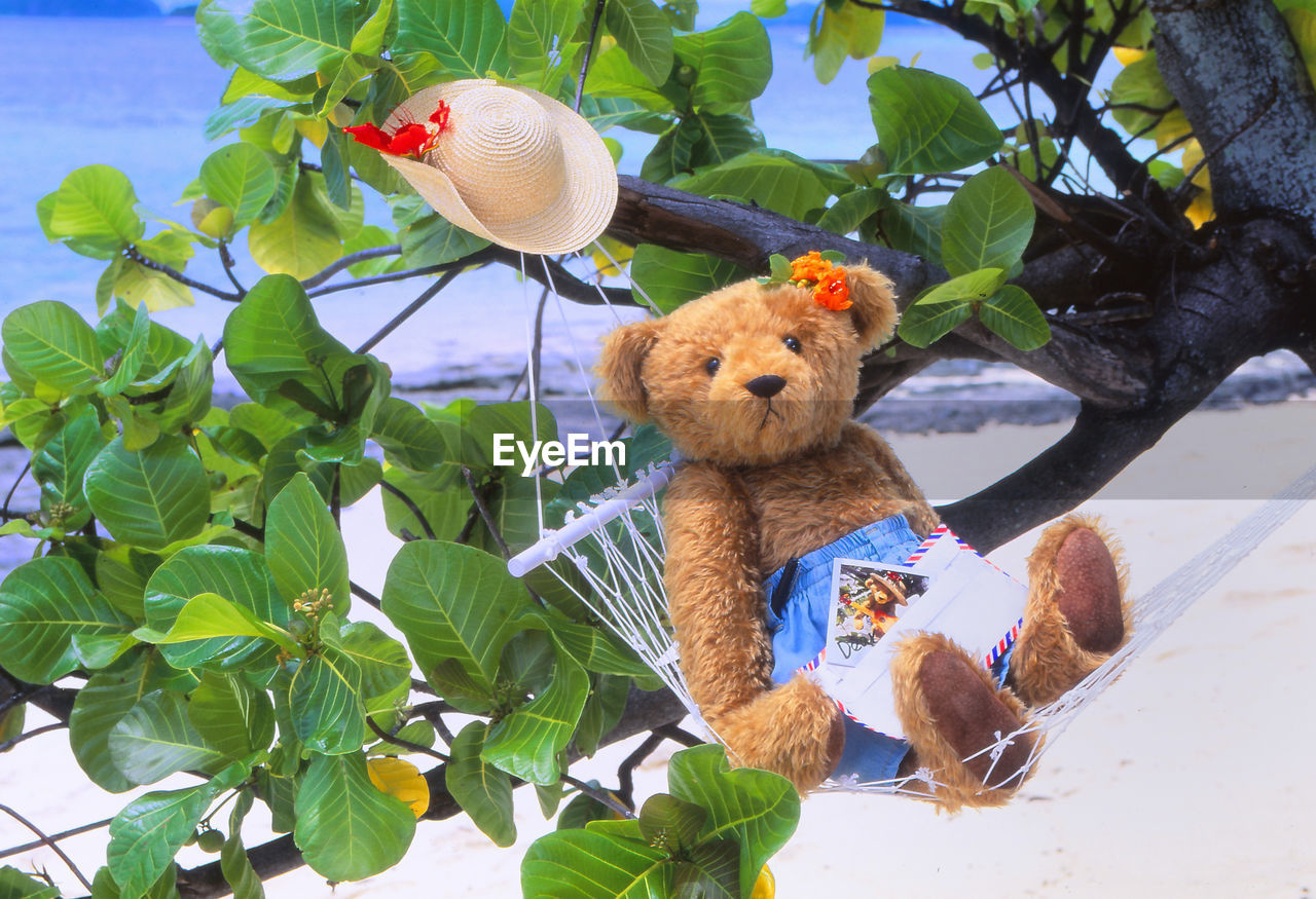 STUFFED TOY BY TREE