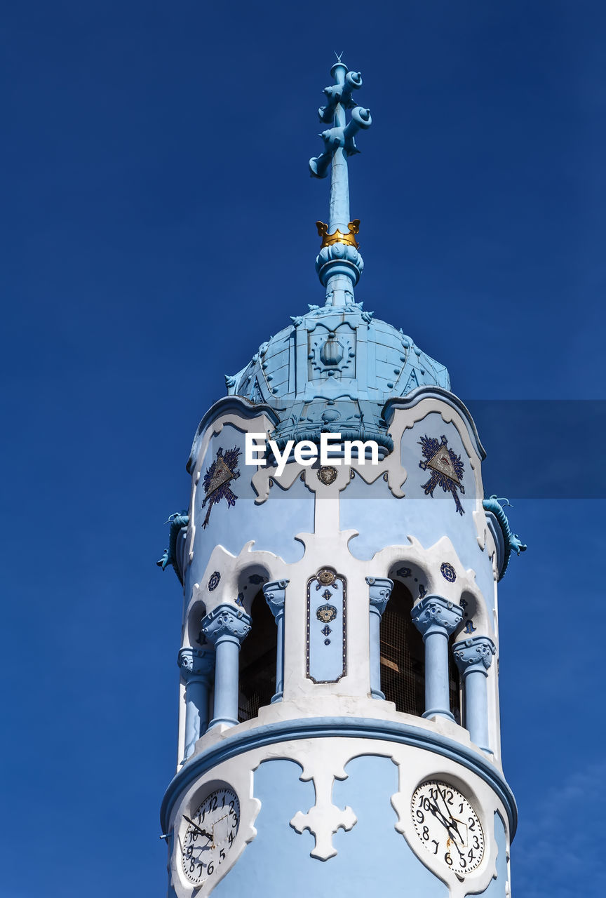 Church of st. elizabeth  known as blue church catholic church in bratislava, slovakia. bell tower