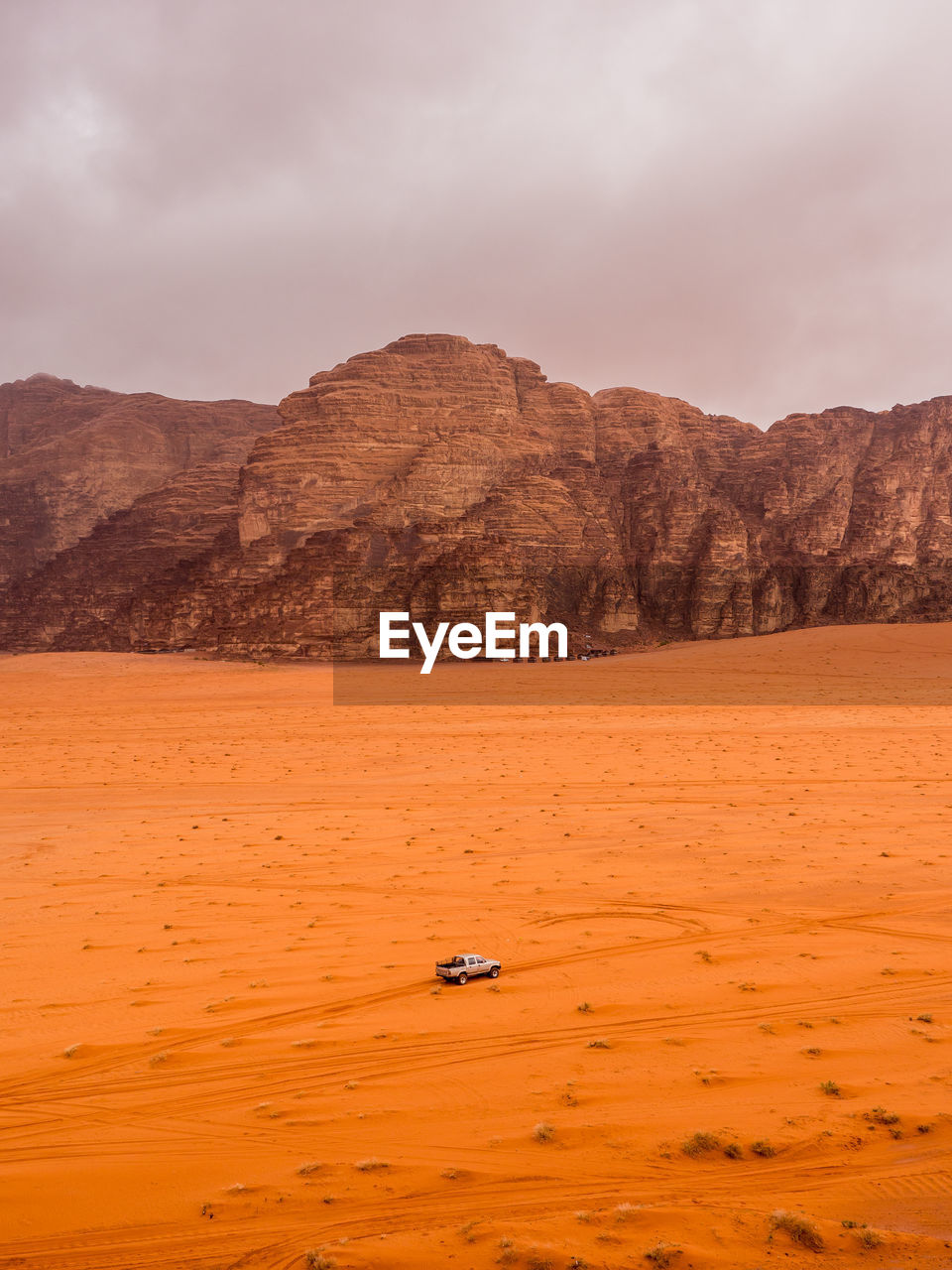 Scenic view of wadi rum desert in jordan.