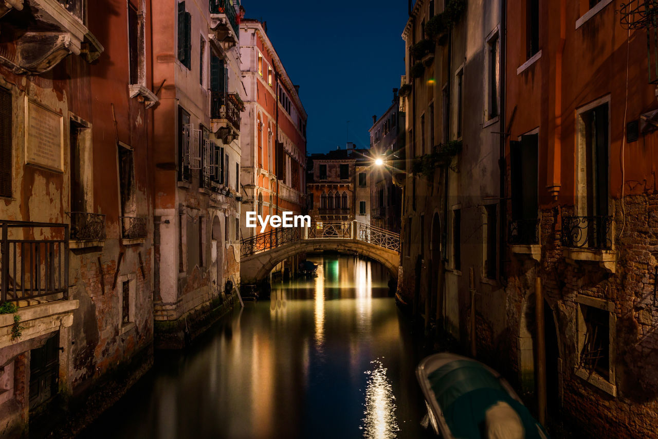 Canal amidst buildings in city