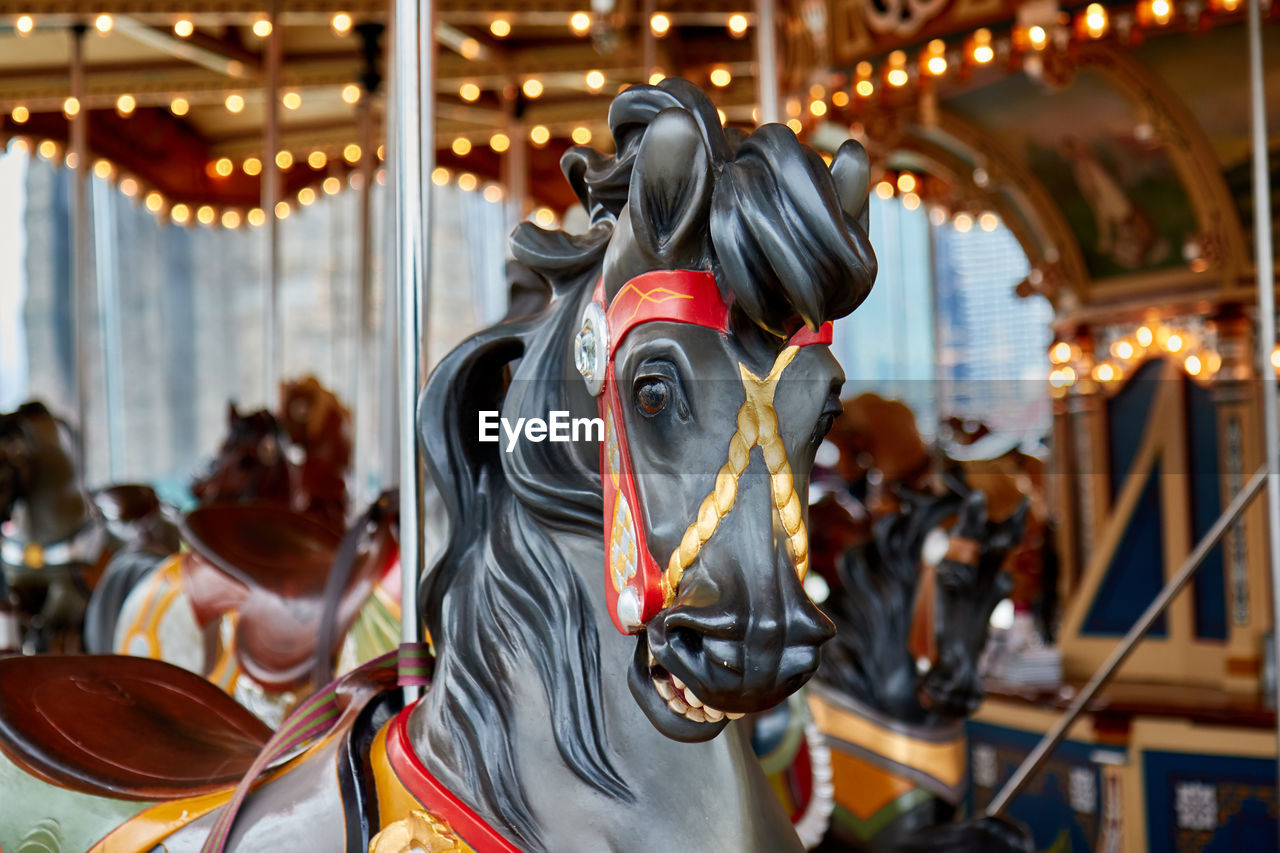 Close-up of carousel