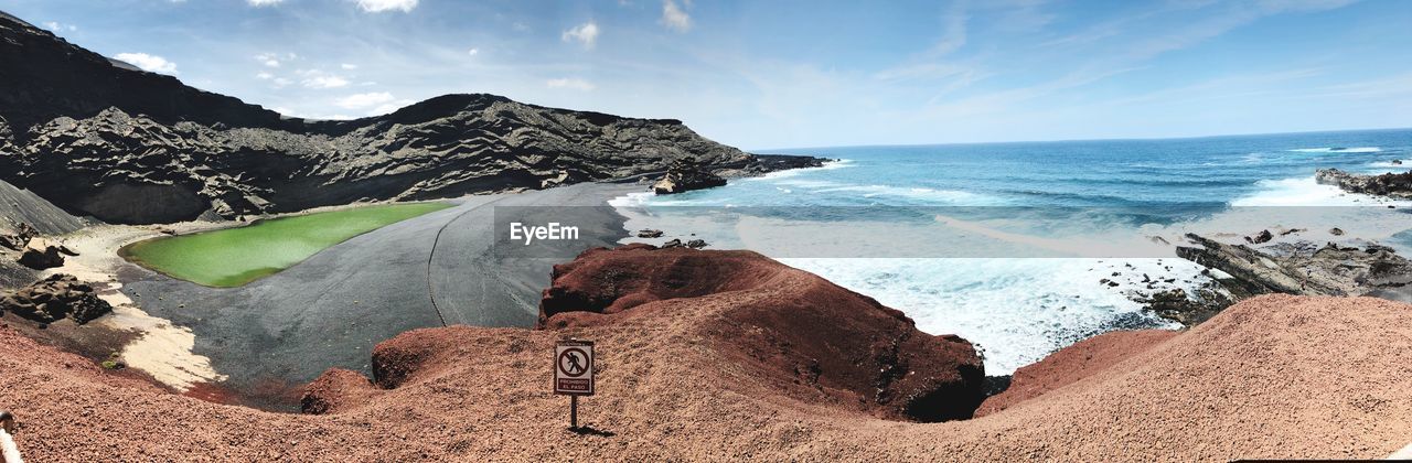 Panoramic view of sea against sky