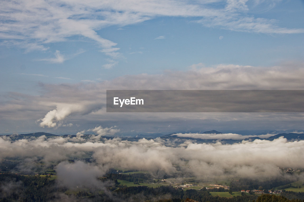 High angle view of cloudscape against sky