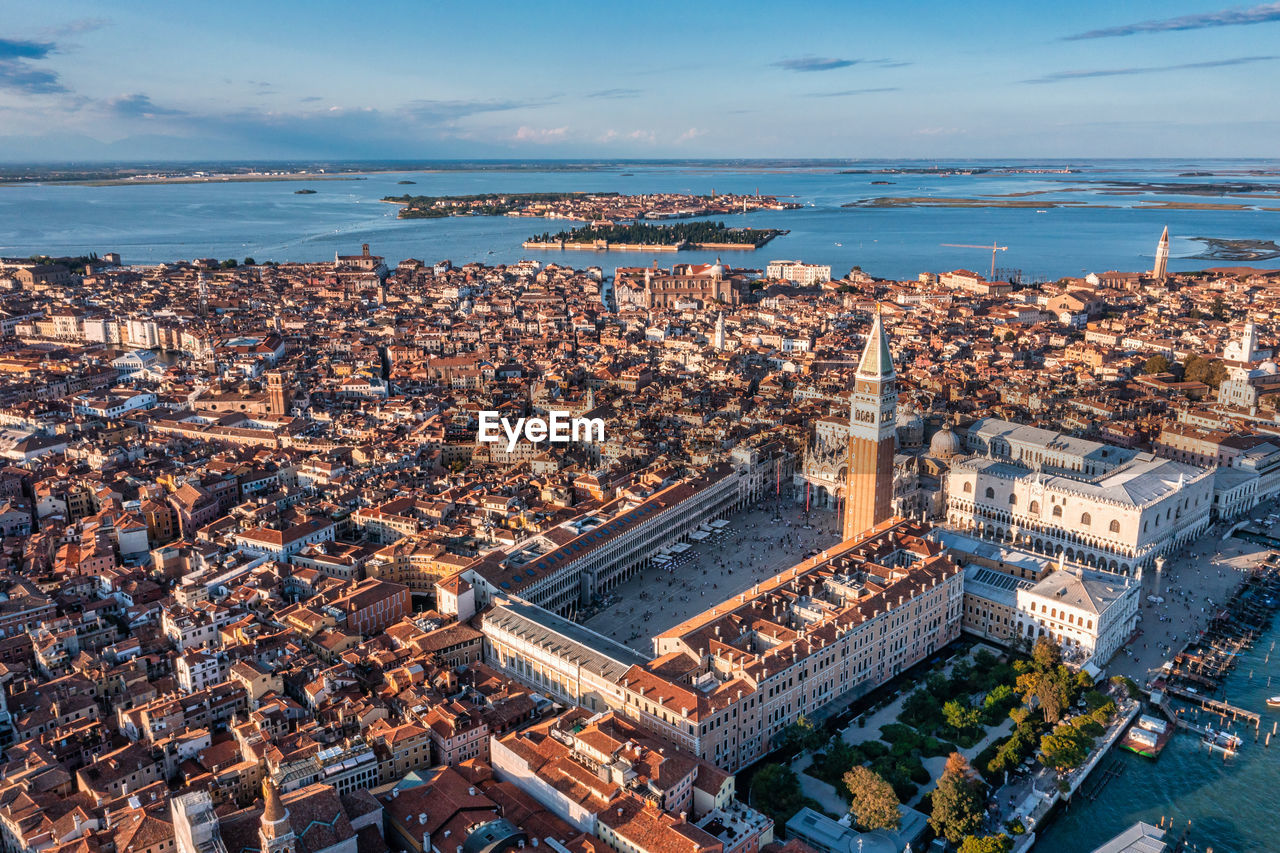 Aerial view of iconic san marco square