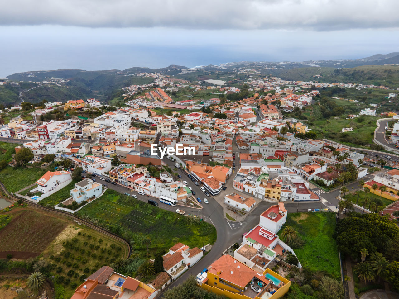 Aerial view on firgas in gran canaria