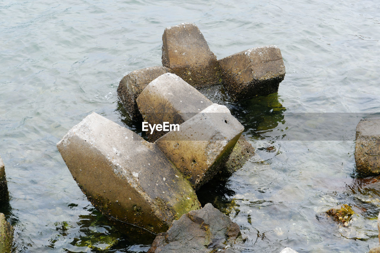 water, rock, nature, no people, sea, shore, day, outdoors, high angle view, beach, land