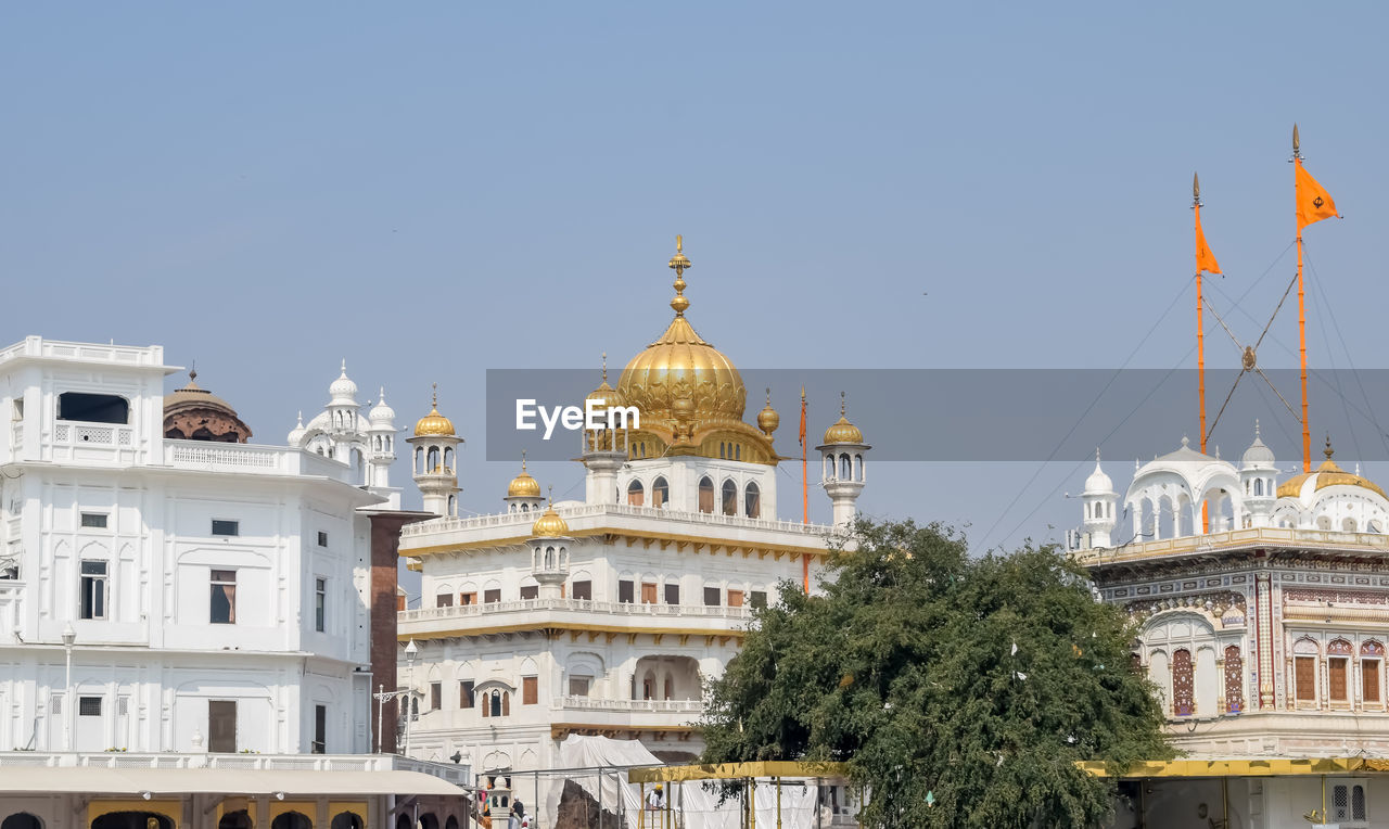 Beautiful view of golden temple - harmandir sahib in amritsar, punjab, india, famous indian sikh