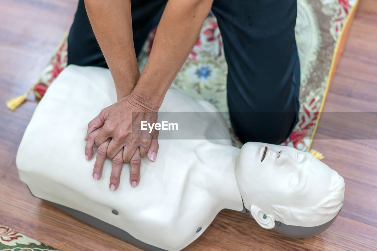 Model dummy for cpr training medical in class.