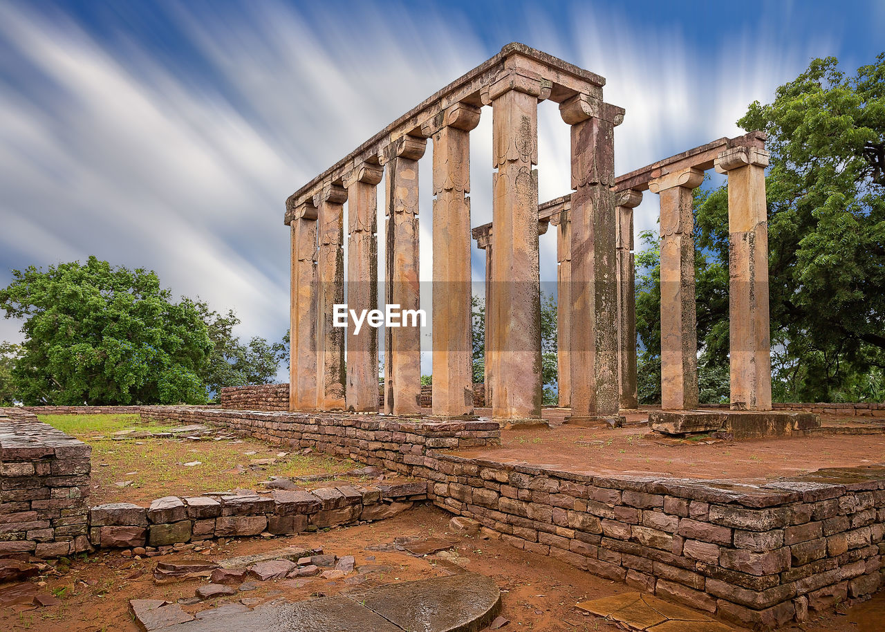 Temple ruins near sanchi stupa