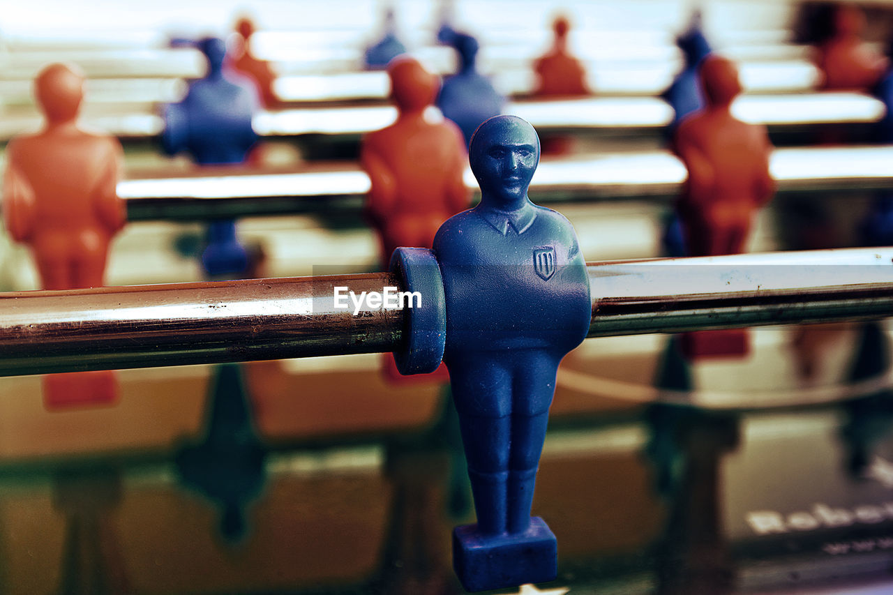 Close-up of foosball