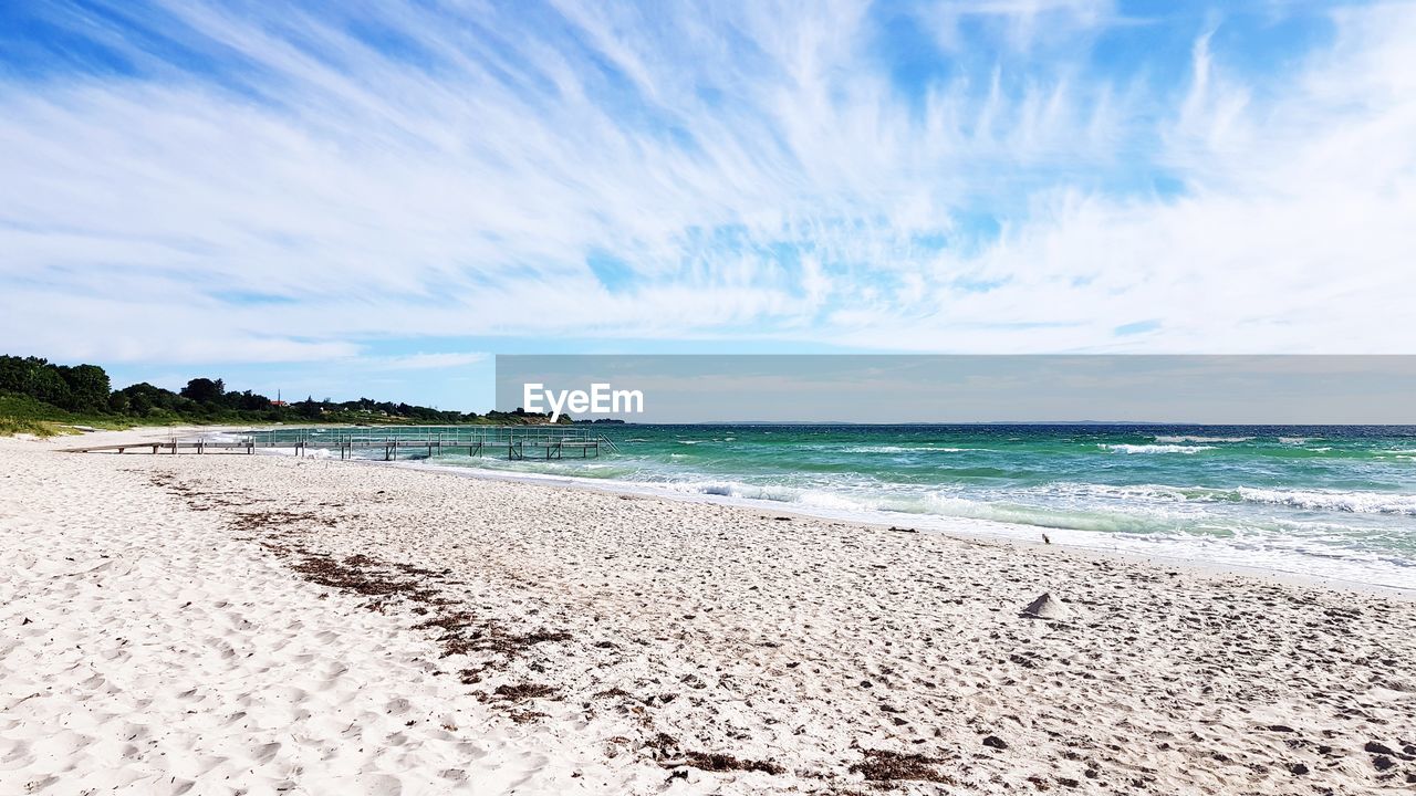 PANORAMIC SHOT OF BEACH AGAINST SKY