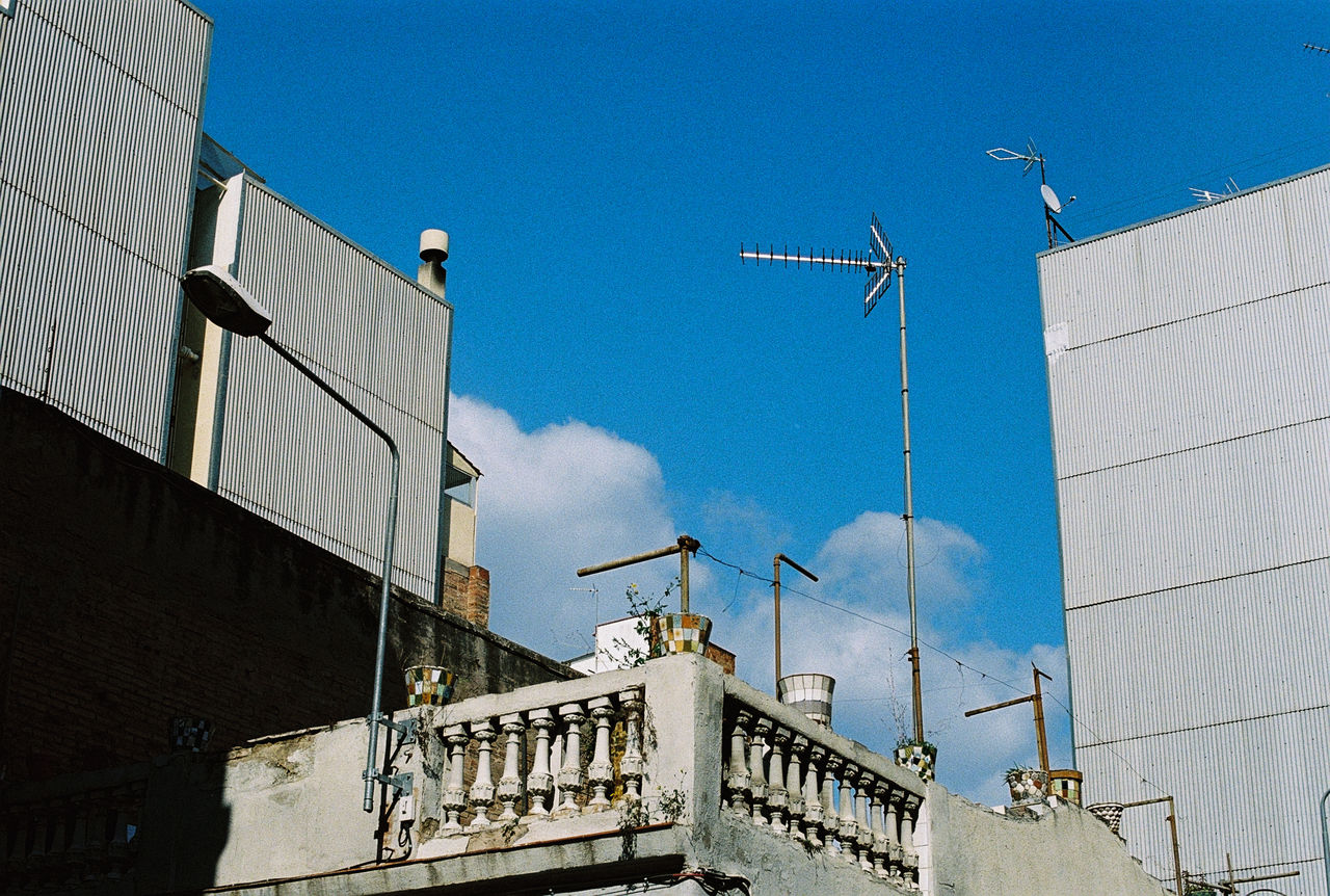 City view with old and new  building fragments