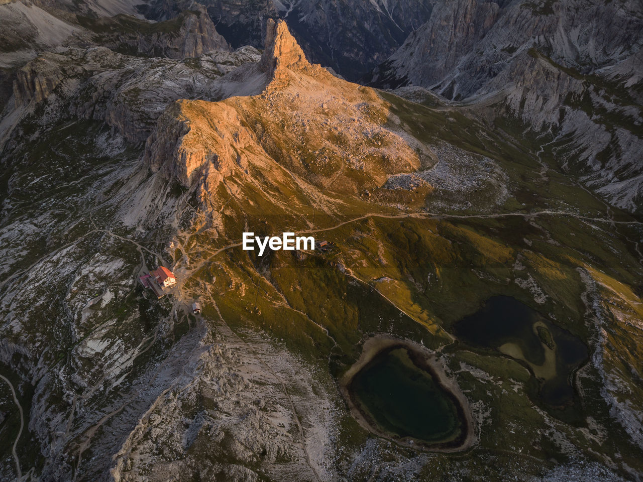 High angle view of mountains