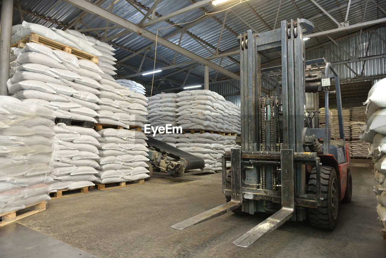 high angle view of man standing in workshop