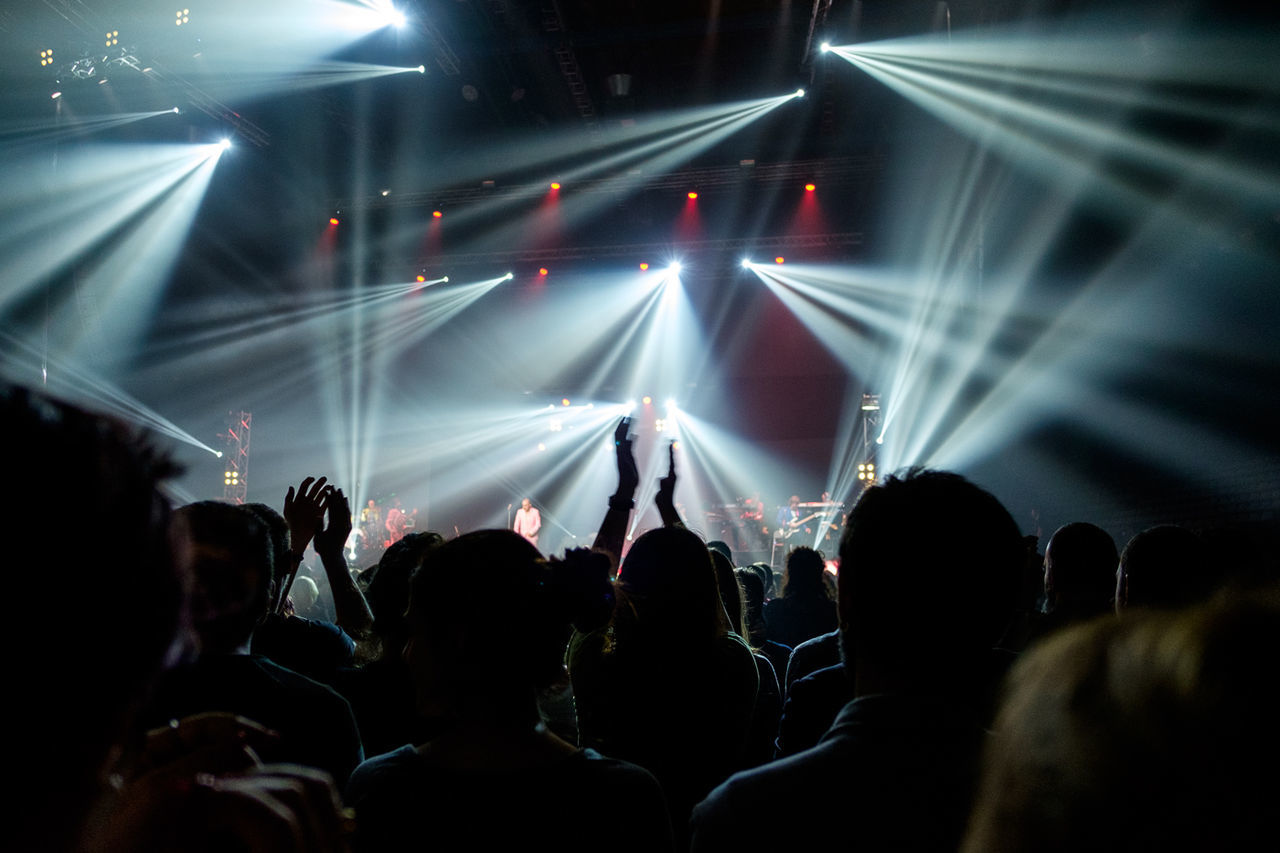 People enjoying in concert