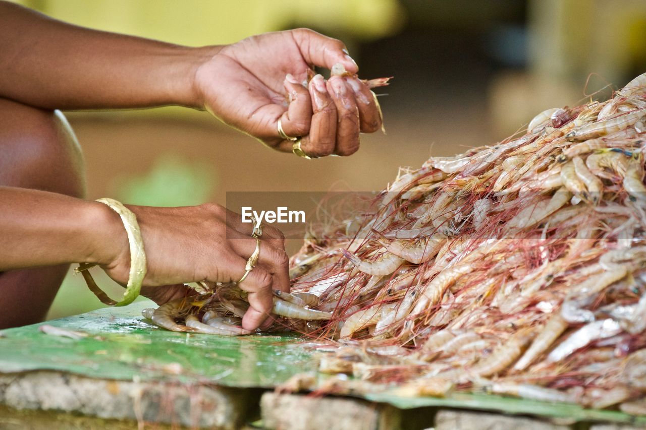 CLOSE-UP OF WOMAN WORKING IN HANDS