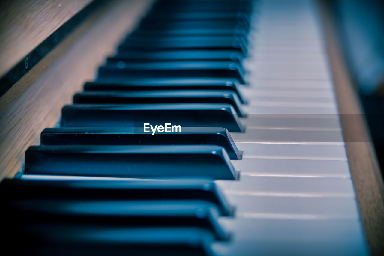 Close-up of piano