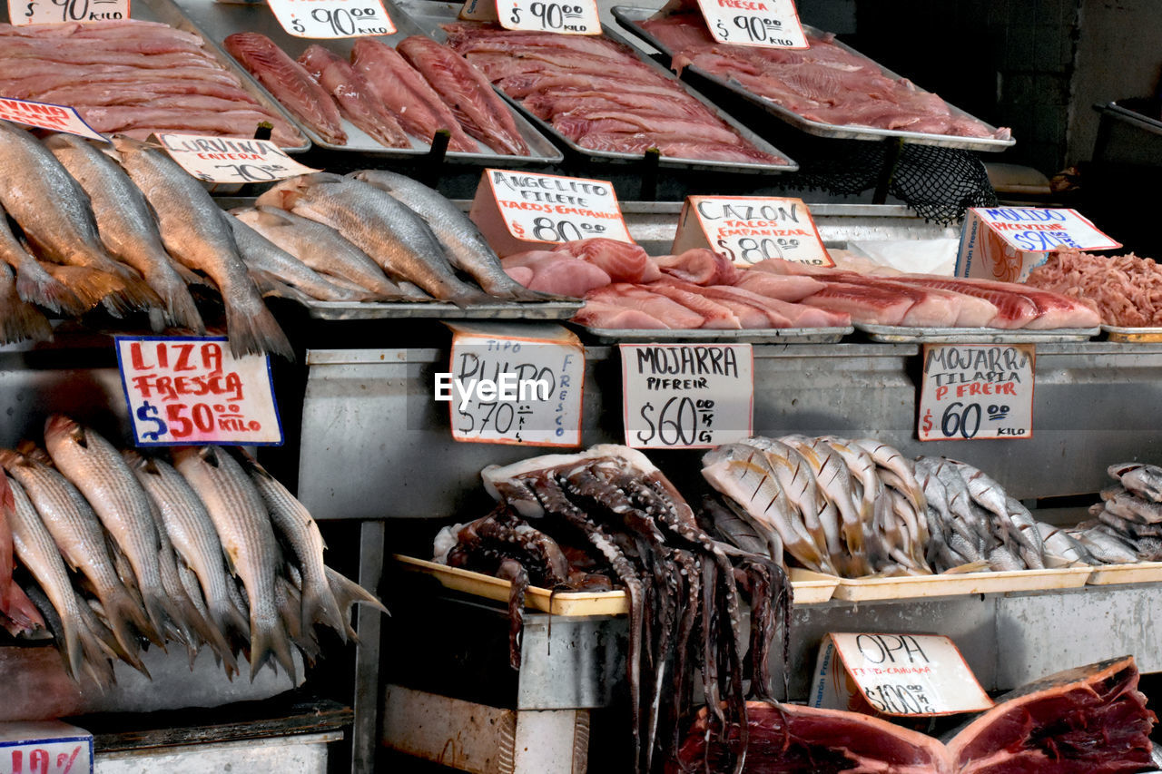 Fish for sale at market