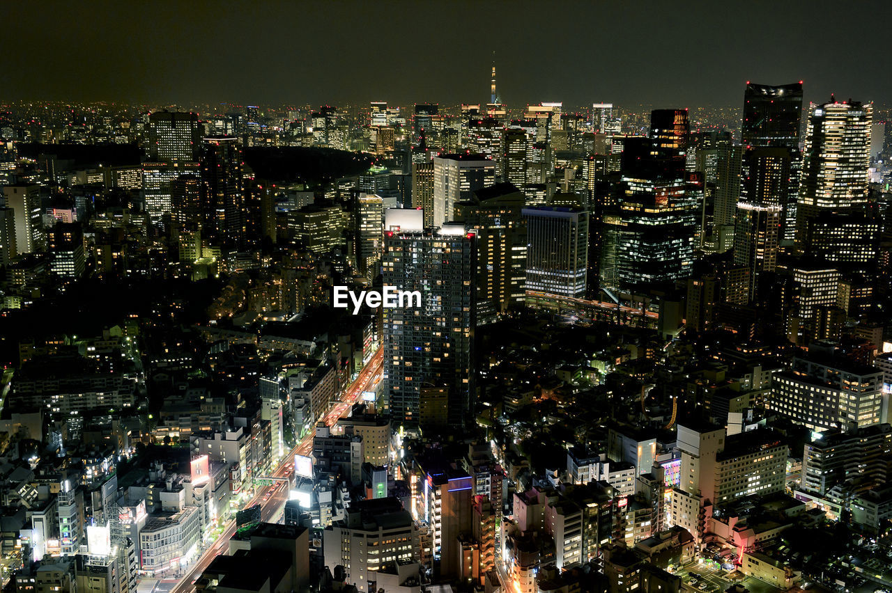 Downtown at night, tokyo, japan