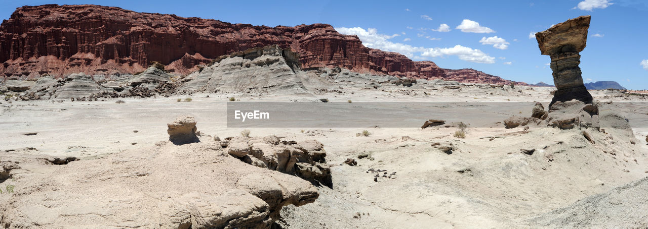 Panoramic view of rock formations