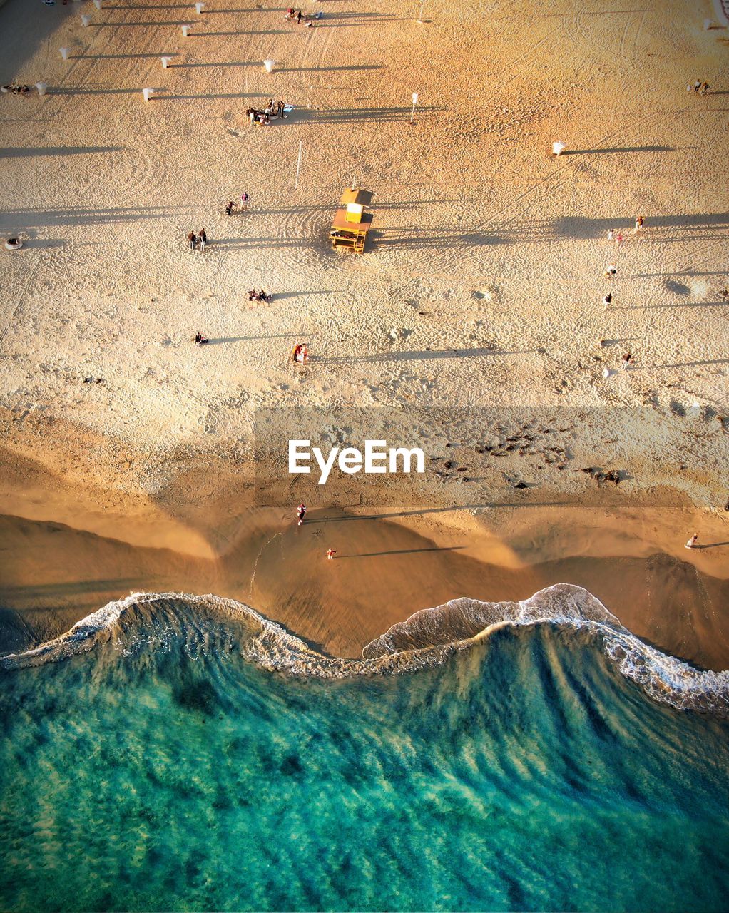 High angle view of sea shore