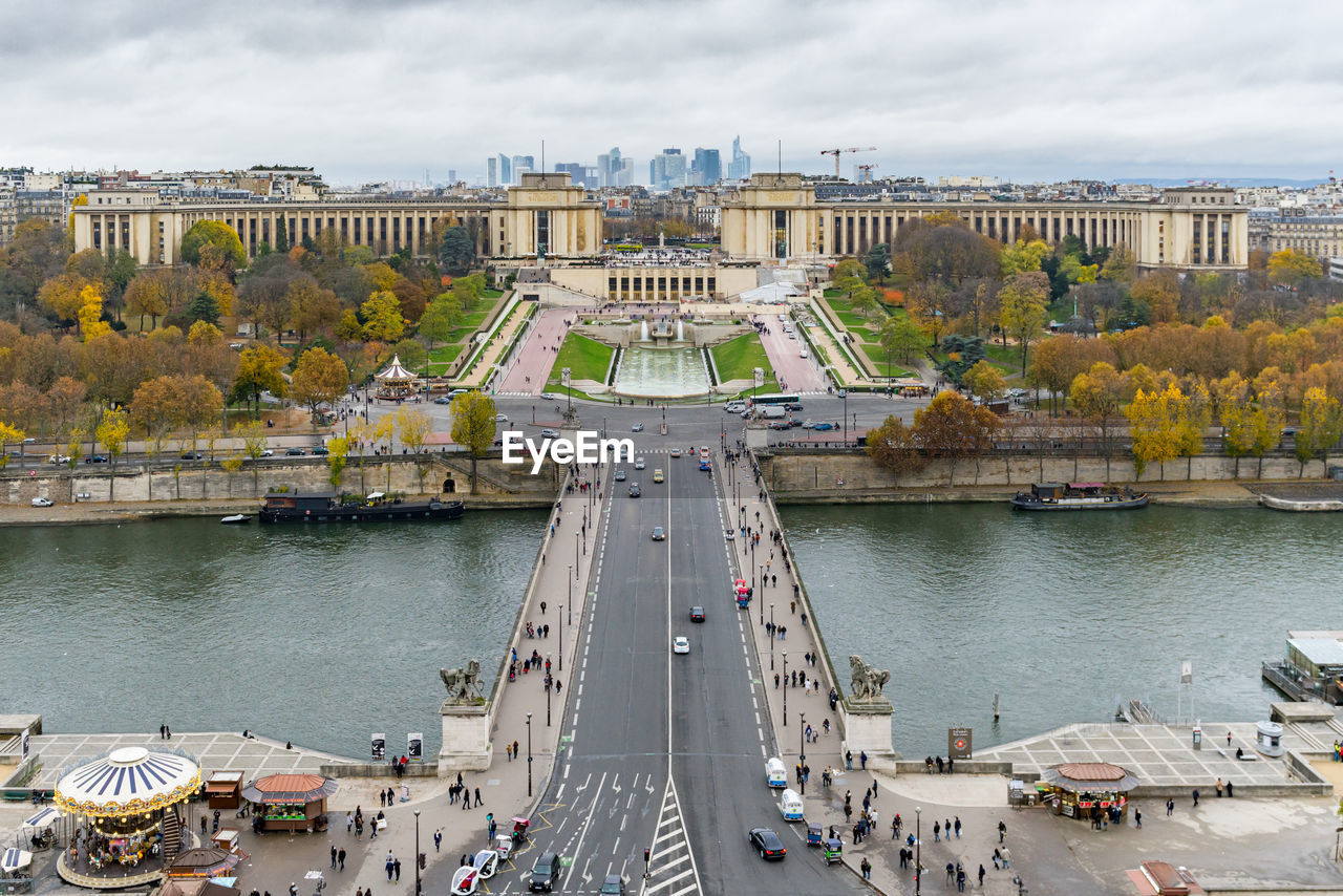 Paris cityscape and river seine, paris, france