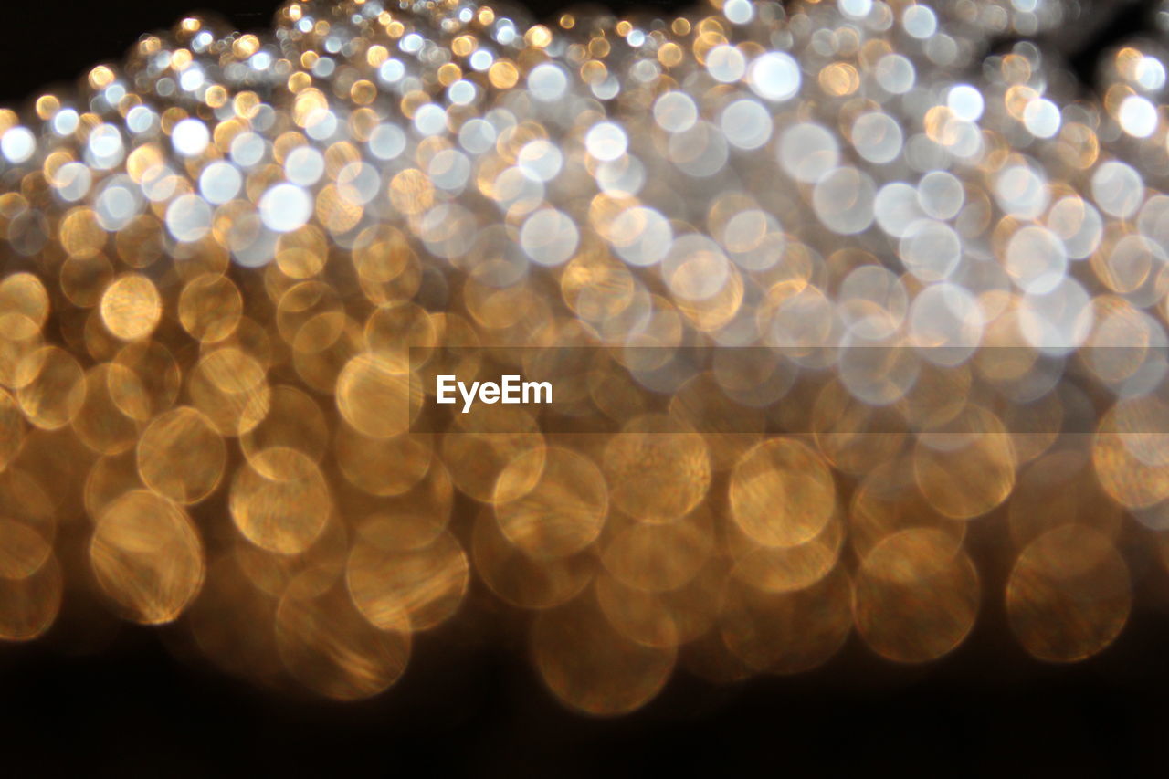 Defocused image of illuminated lights