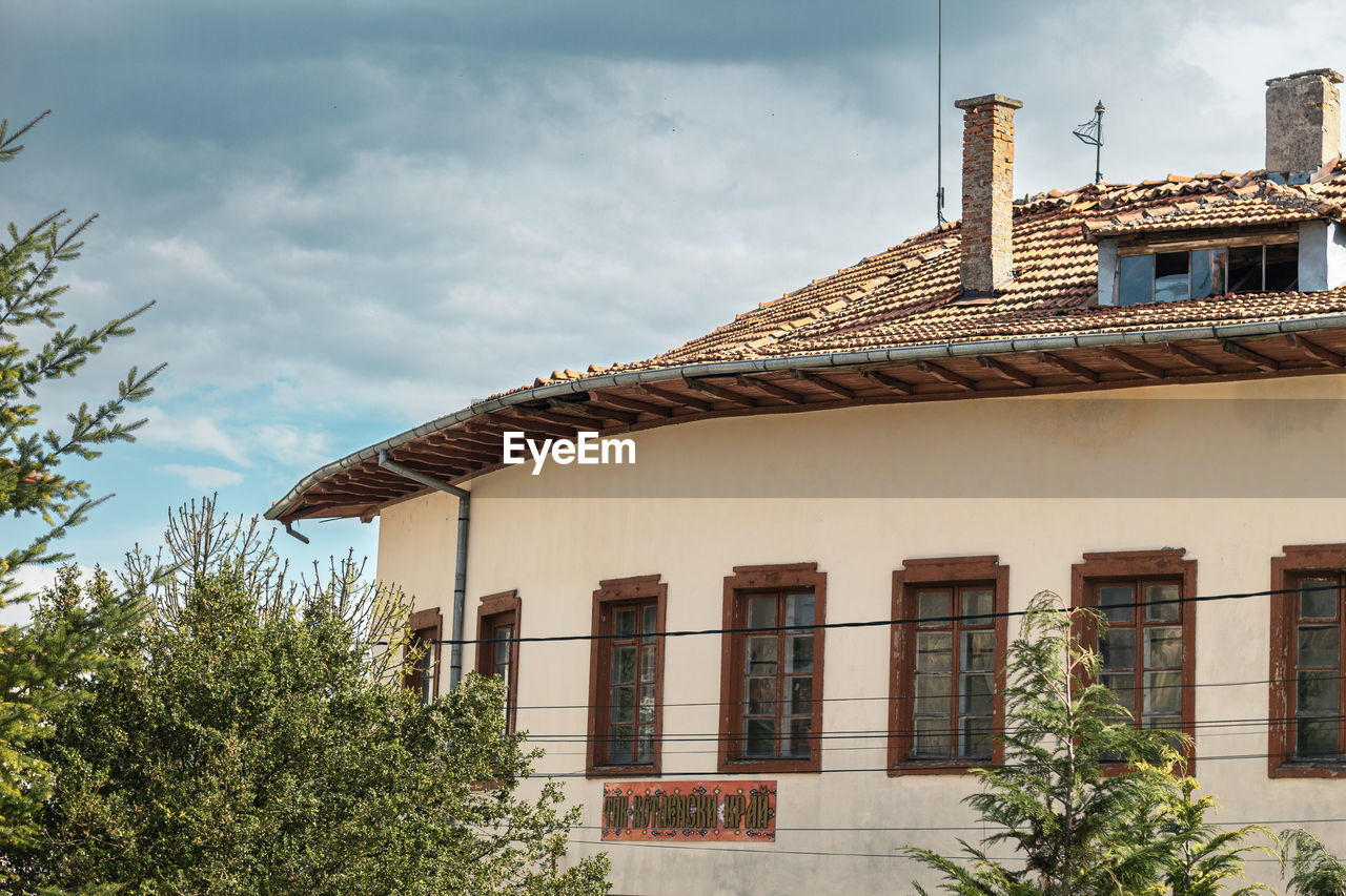 Low angle view of building against sky
