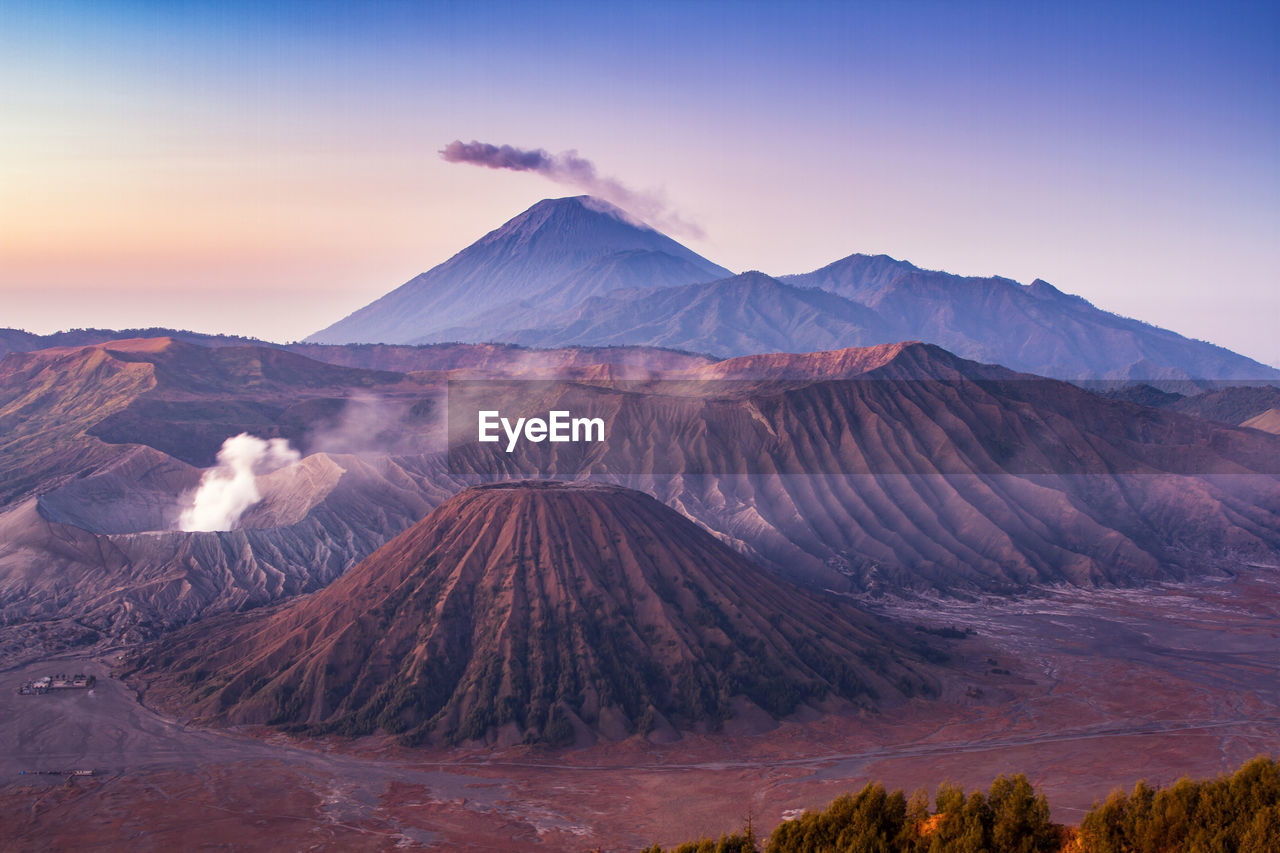 Mt bromo against sky during sunset