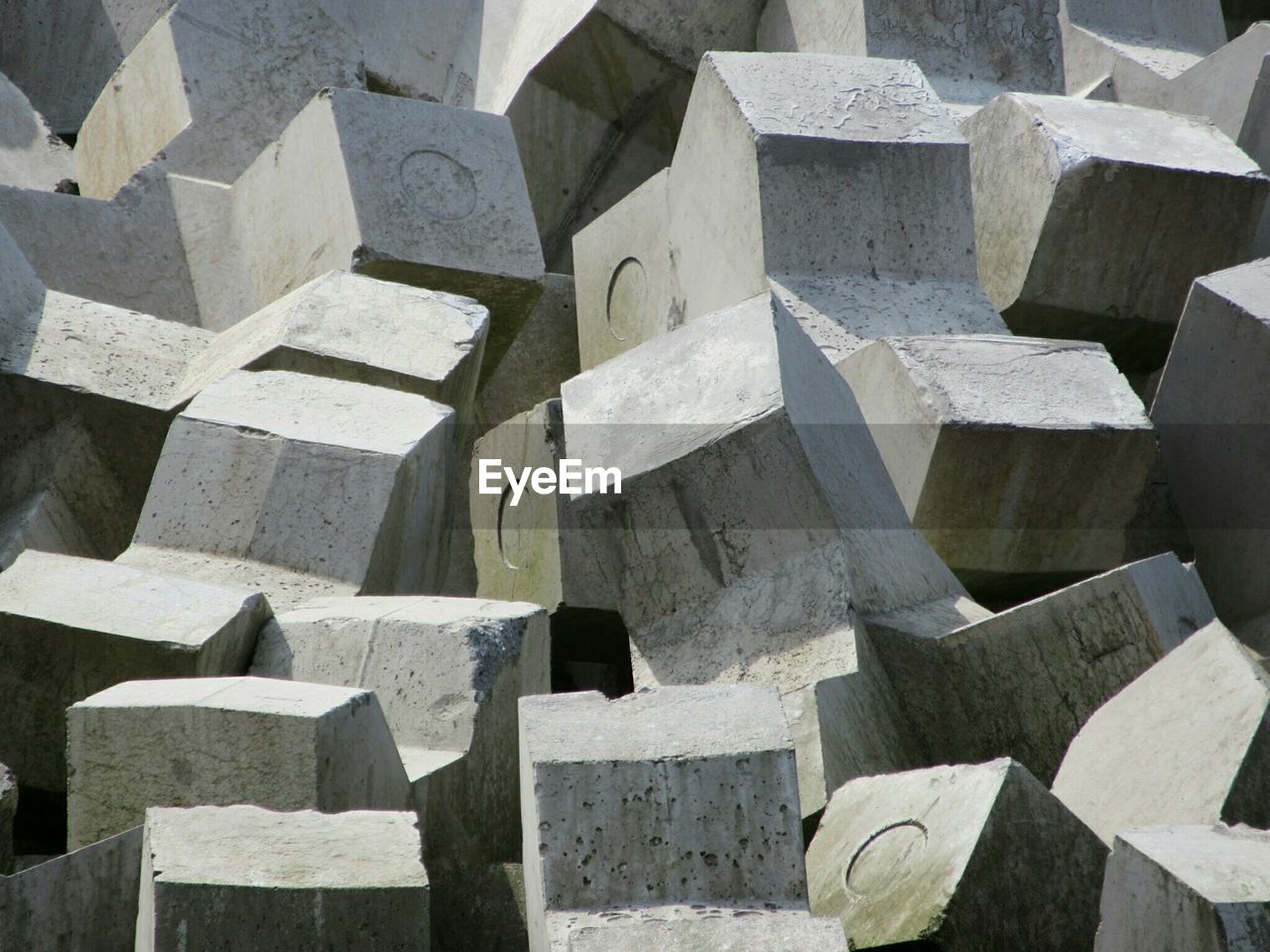 Pile of concrete objects