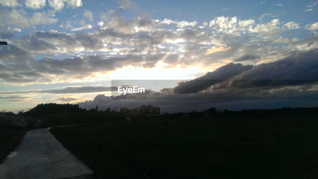 SCENIC VIEW OF LANDSCAPE AGAINST SKY DURING SUNSET