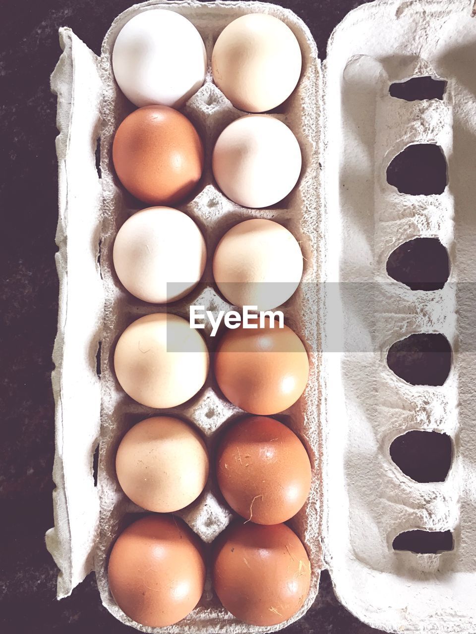 Close-up of eggs in container