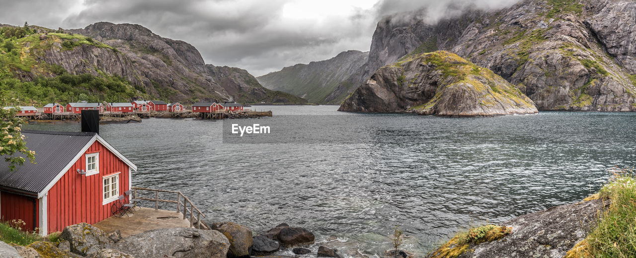 SCENIC VIEW OF LAKE AGAINST MOUNTAINS