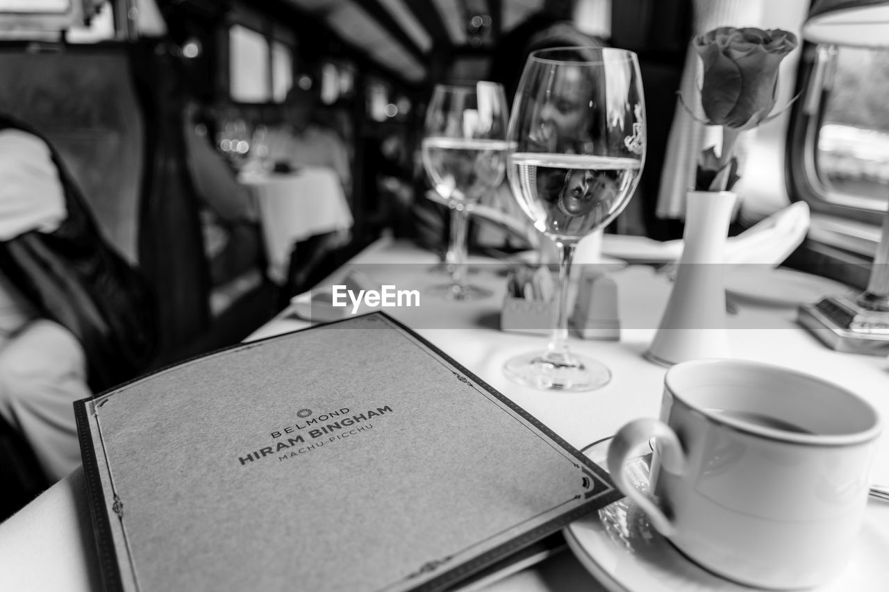 CLOSE-UP OF DRINK ON TABLE