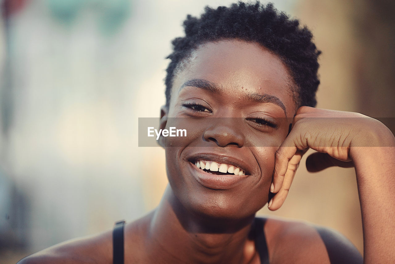 Portrait of smiling young woman