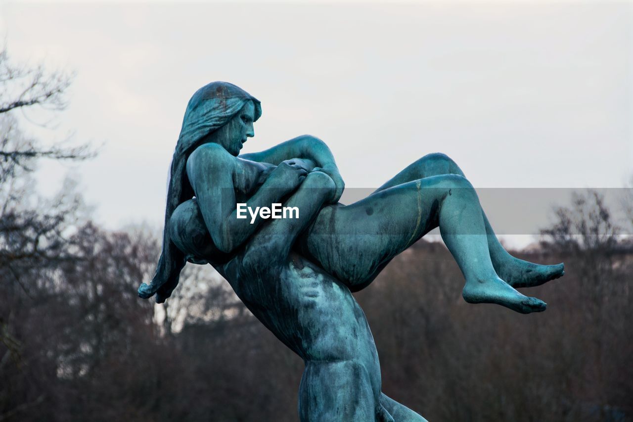 Sculpture at the vigeland park in oslo