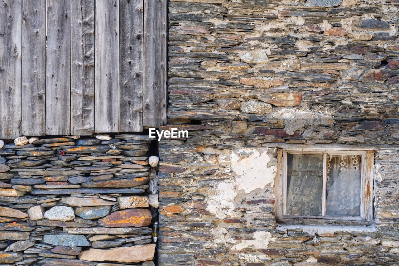 CLOSED DOOR OF OLD HOUSE