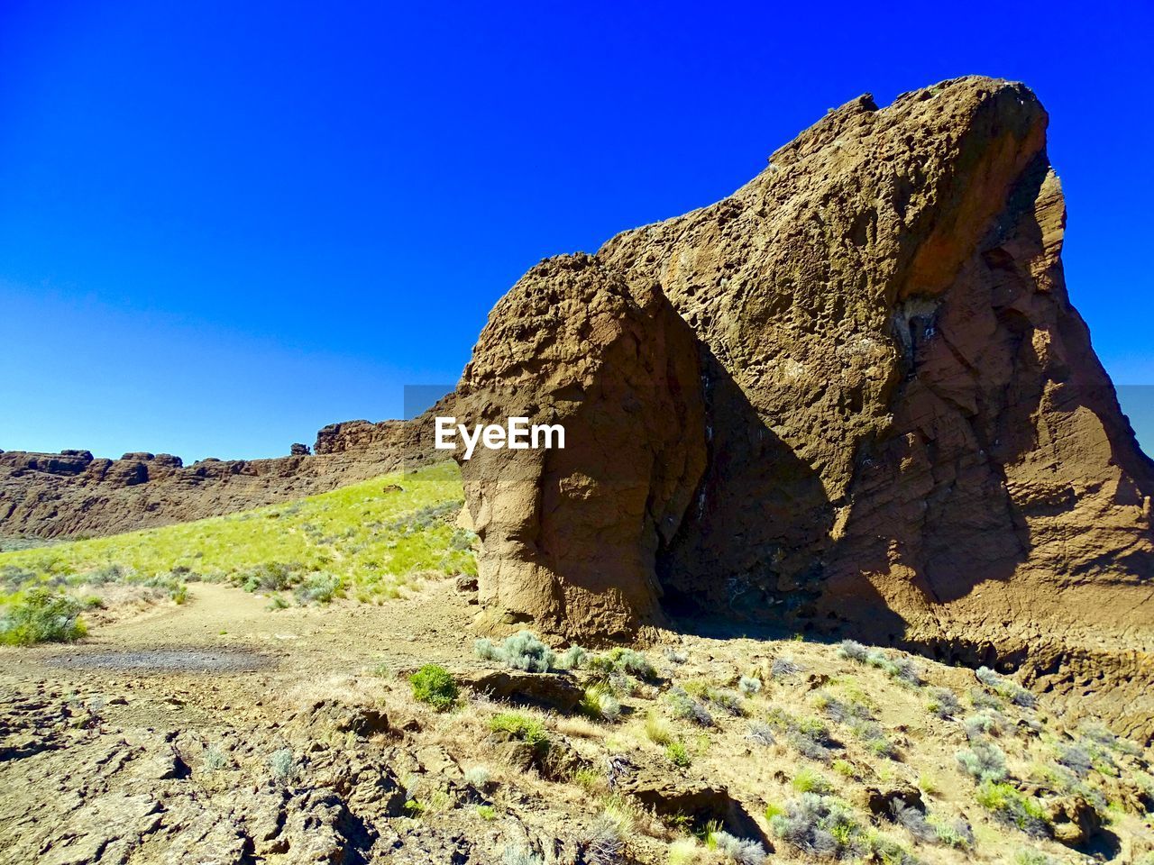 Low angle view of rock formation